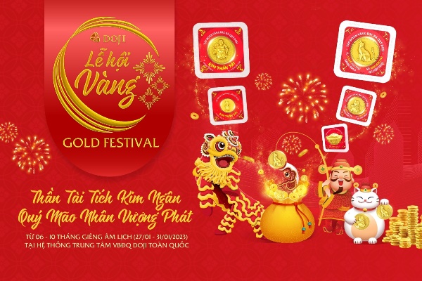 DOJI tổ chức Lễ hội Vàng &amp;#8211; Gold Festival 2023 dịp Thần Tài