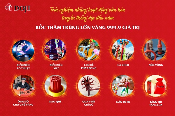 DOJI tổ chức Lễ hội Vàng &amp;#8211; Gold Festival 2023 dịp Thần Tài