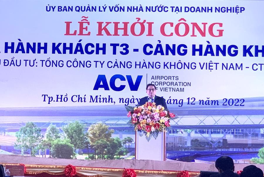 Thủ tướng Chính phủ đánh giá cao nỗ lực của các đơn vị trong việc phấn đấu khởi công nhà ga T3 sân bay Tân Sơn Nhất trong tháng 12.