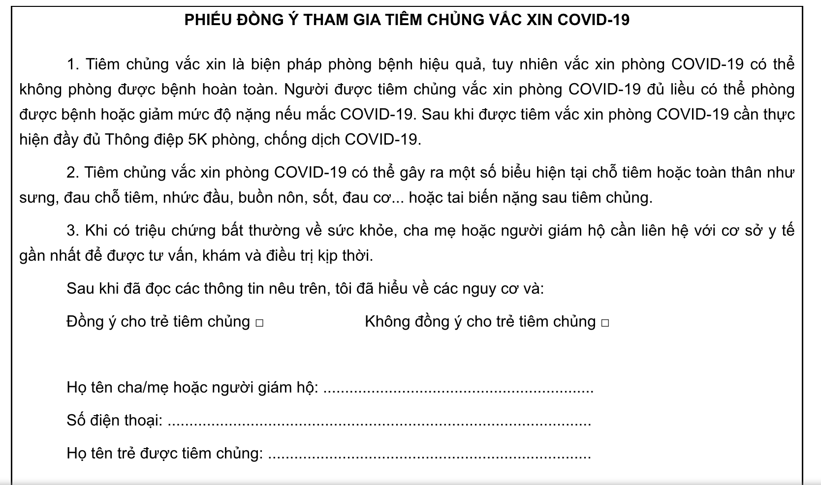 Lập danh sách tiêm vắc-xin Covid-19 cho trẻ từ lớp 1 đến lớp 6