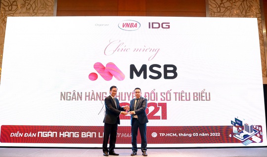 MSB nhận giải thưởng ngân hàng chuyển đổi số tiêu biểu | Tài chính | Tài Chính