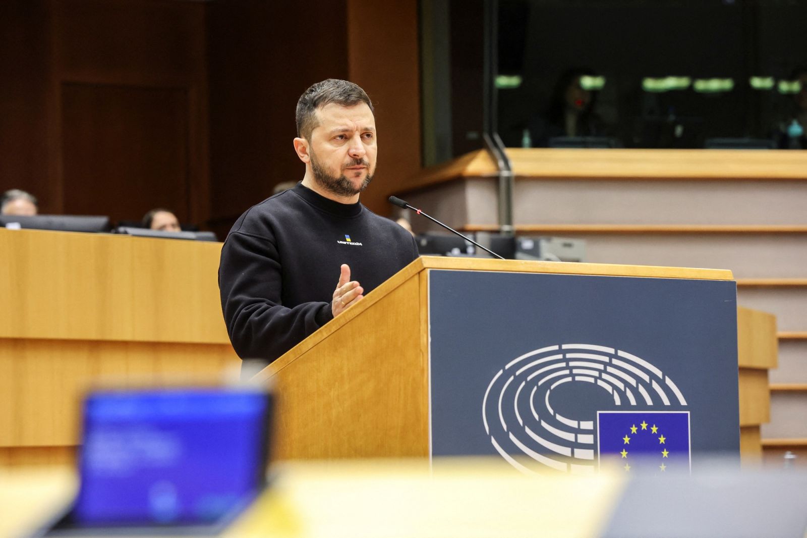 Tổng thống Ukraine Zelensky phát biểu tại Nghị viện châu Âu
