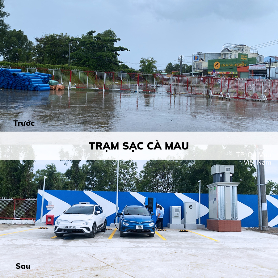 Trạm sạc VinFast đã có mặt tại đất Mũi Cà Mau - địa đầu Tổ quốc.