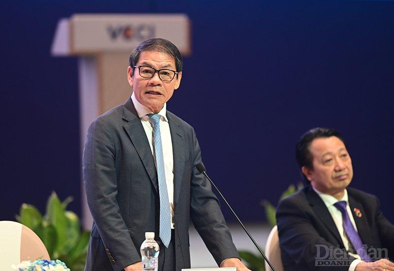 Phó chủ tịch VCCI Trần Bá Dương phát biểu tại Hội nghị - Ảnh: QUỐC TUẤN.