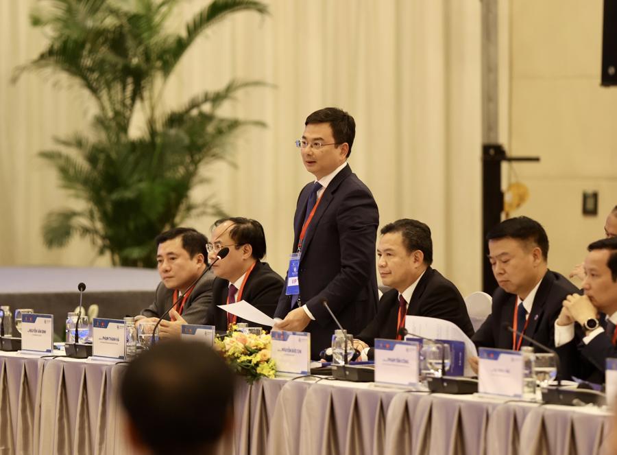 Ông Phạm Thanh Hà, Phó Thống đốc Ngân hàng Nhà nước phát biểu tại Diễn đàn.