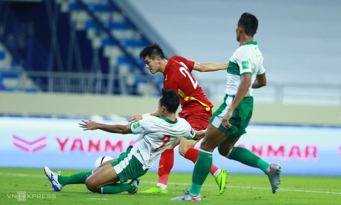Indonesia từng thua Việt Nam 0-4 hồi tháng 6/2021, Ảnh: Lâm Thỏa