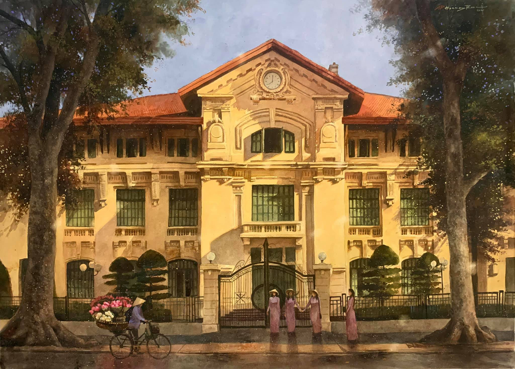 Bộ tranh Hà Nội có sức lan toả nhất lúc này: Một thủ đô đẹp thổn thức qua góc nhìn của người con Sài Gòn - Ảnh 3.