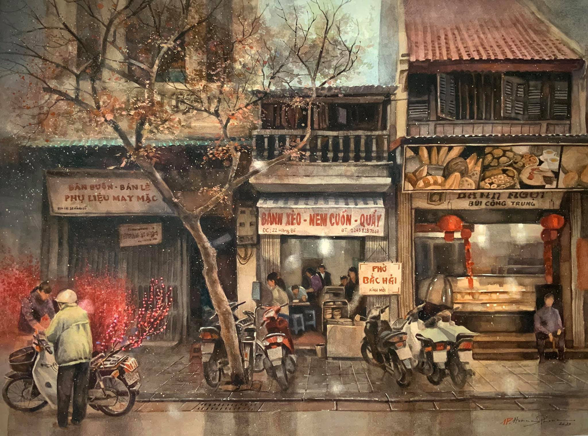 Bộ tranh Hà Nội có sức lan toả nhất lúc này: Một thủ đô đẹp thổn thức qua góc nhìn của người con Sài Gòn - Ảnh 9.