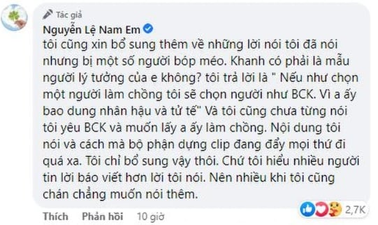 Nam Em tiết lộ lí do chịu đứng chung sân khấu với Bạch Công Khanh, thừa nhận đã hủy kết bạn