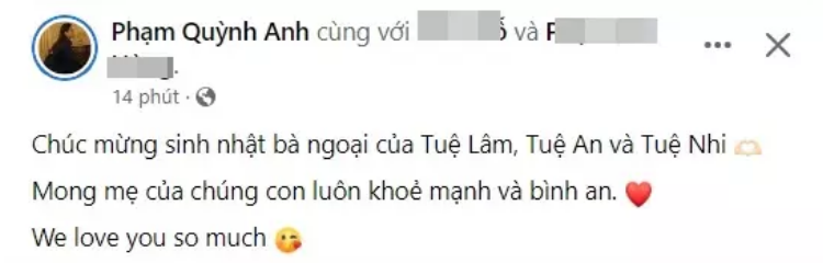 Phạm Quỳnh Anh chính thức công khai tên con gái thứ 3