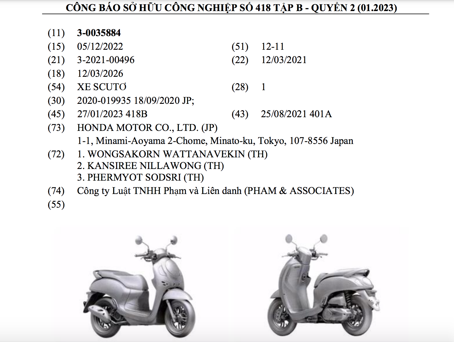 Honda đăng ký bản quyền kiểu dáng Scoopy tại Việt Nam - ảnh 1