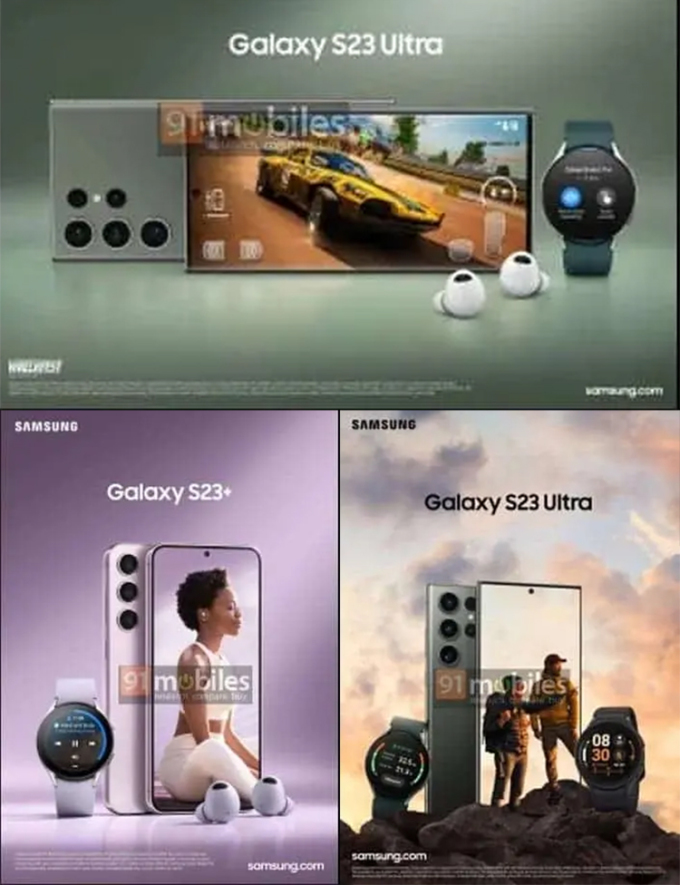 Thiết kế Galaxy S23 chủ yếu thay đổi ở cụm camera. Ảnh: 91Mobiles