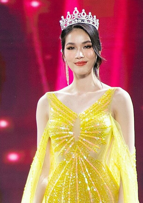 Á hậu Phương Anh trong chung kết Hoa hậu Việt Nam 2022. Ảnh: Kiếng Cận